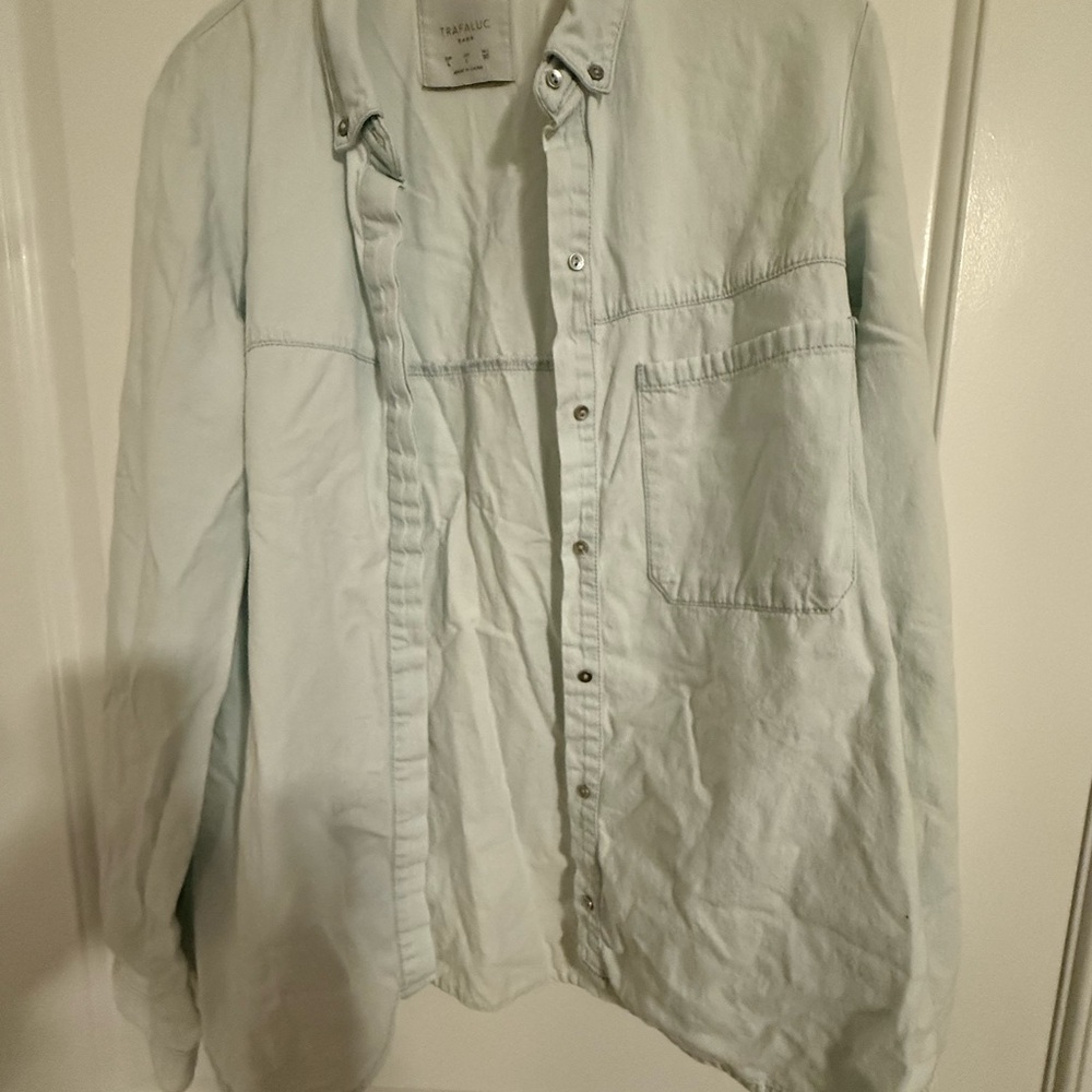 H&M Light Blue Long Sleeve Shirt